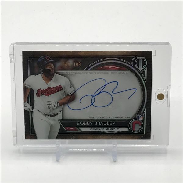2020 TOPPS TRIBUTE BASEBALL BOBBY BRADLEY SIGNED ROOKIE TRADING CARD 141/199