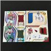Image 1 : LOT OF 4 NFL PATCH FOOTBALL TRADING CARDS INCLUDING 1 SIGNED