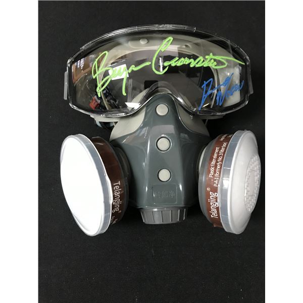 BRYAN CRANSTON AND DEAN NORRIS DUAL SIGNED GASMASK - WWOC KB COA