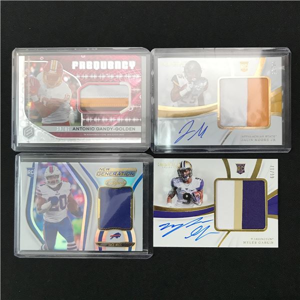 LOT OF 4 PATCH TRADING CARDS - INCLUDING 2 SIGNED
