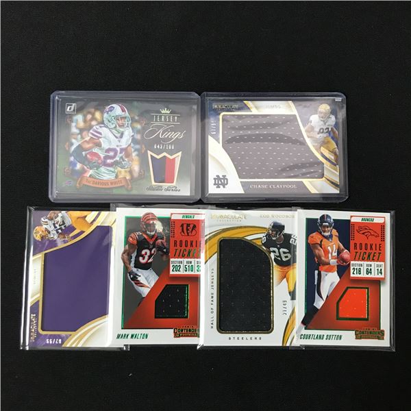 LOT OF 5 PATCH FOOTBALL TRADING CARDS