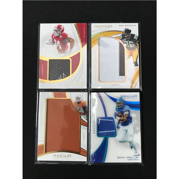 LOT OF 4 PATCH FOOTBALL TRADING CARDS