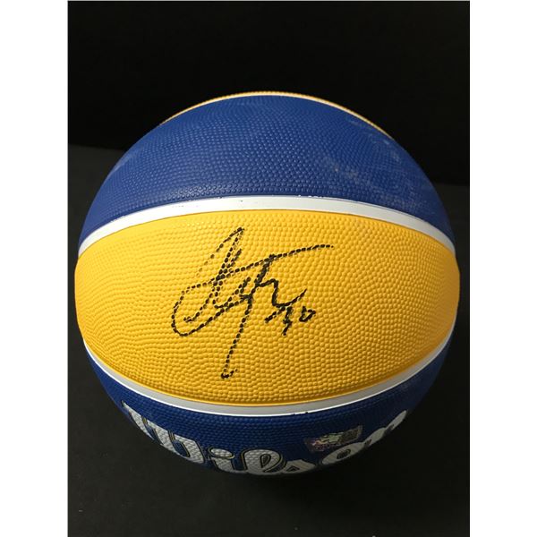 STEPH CURRY SIGNED GOLDEN STATE WARRIORS BASKETBALL (ACE COA)