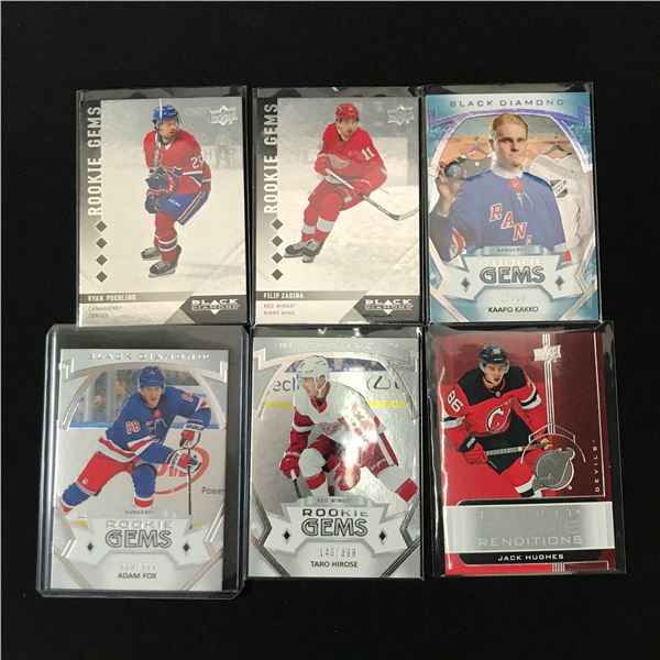 LOT OF 6 HOCKEY TRADING CARDS INCLUDING 5 BLACK DIAMONDS