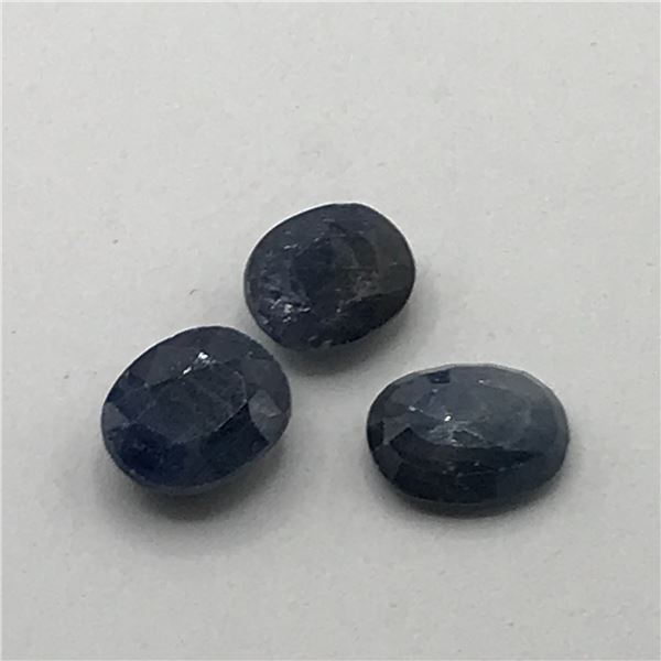 3 NATURAL UNTREATED MIDNIGHT BLUE SAPPHIRES 17.44CTS AA - JEWEL SCAN REPLACEMENT VALUE $19,184