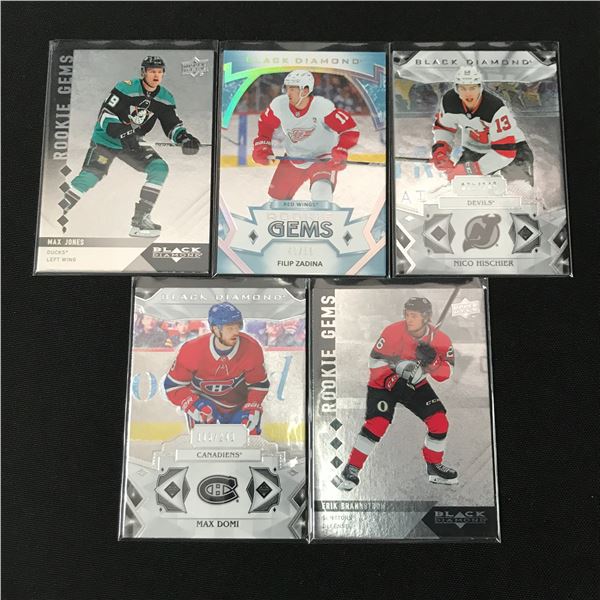 LOT OF 5 BLACK DIAMOND HOCKEY TRADING CARDS