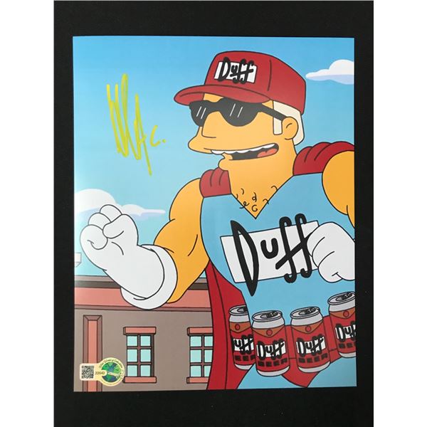 HANK AZARIA SIGNED DUFFMAN SIMPSONS 8X10 - WWOC COA