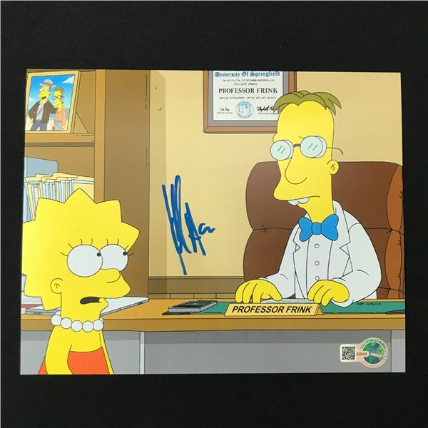 HANK AZARIA SIGNED SIMPSONS 8X10 - WWOC COA