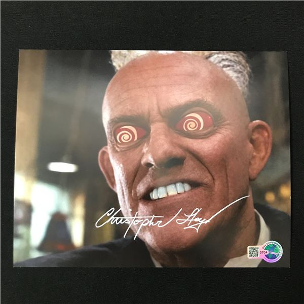 CHRISTOPHER LLOYD SIGNED WHO FRAMED ROGER RABBIT 8X10 - WWOC COA
