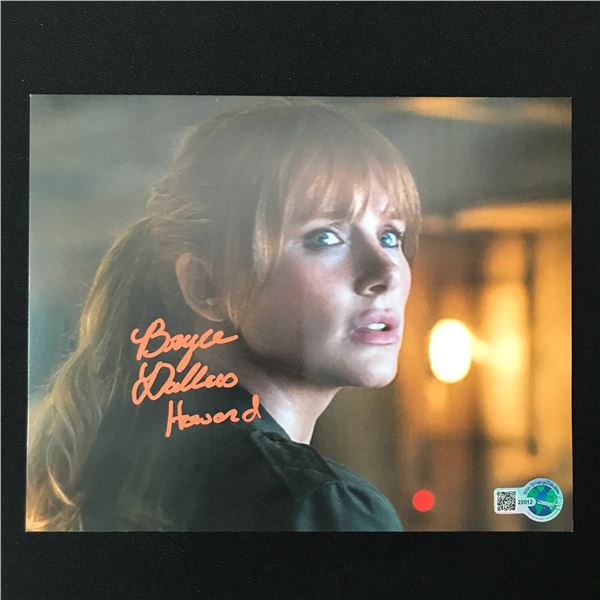 BRYCE DALLAS HOWARD SIGNED JURRASIC PARK 8X10 - WWOC COA