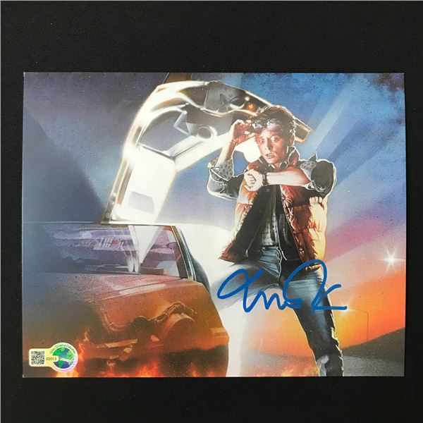 MICHAEL J FOX SIGNED BACK TO THE FUTURE 8X10 - WWOC COA