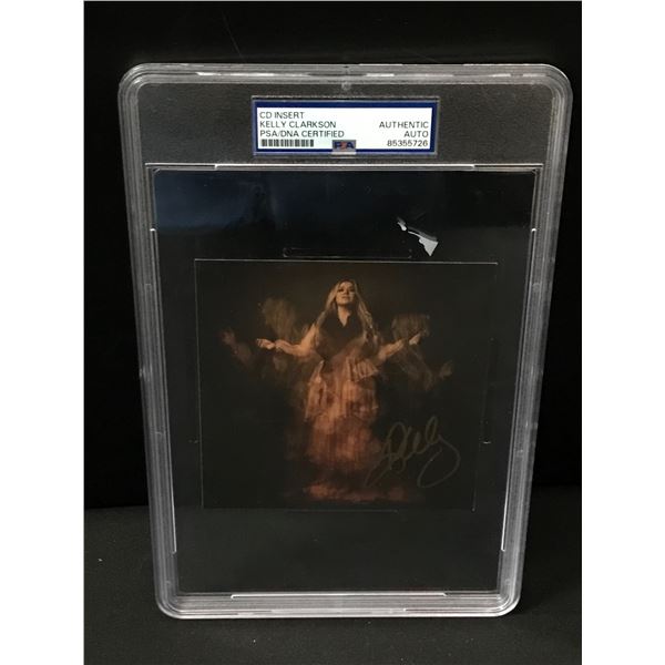 KELLY CLARKSON SIGNED CD INSERT - PSA ENCAPSULATED