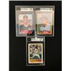 Image 1 : LOT OF 3 KSA GRADED BASEBALL TRADING CARDS