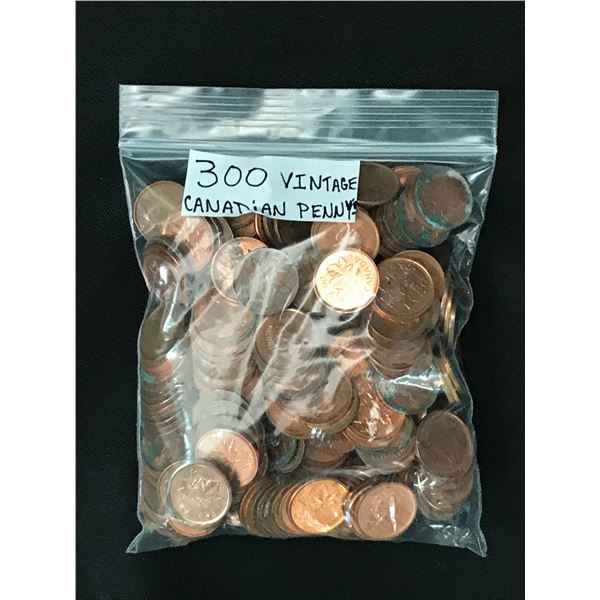 300 VINTAGE CANADIAN PENNIES