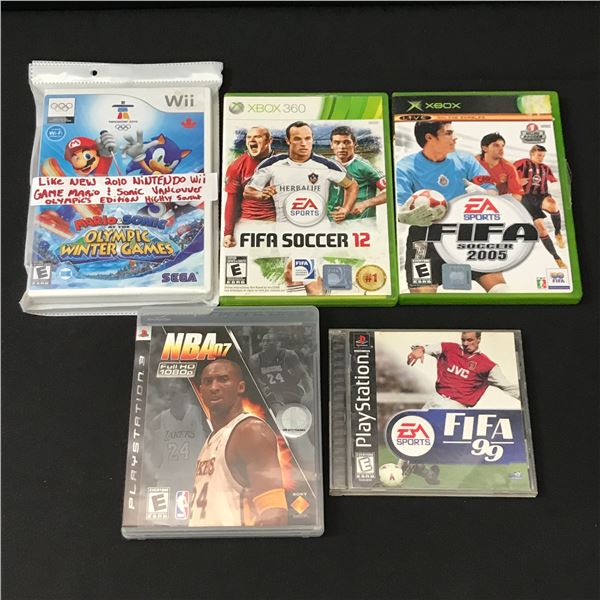 LOT OF 5 VIDEO GAMES IN ORIGINAL PACKAGING