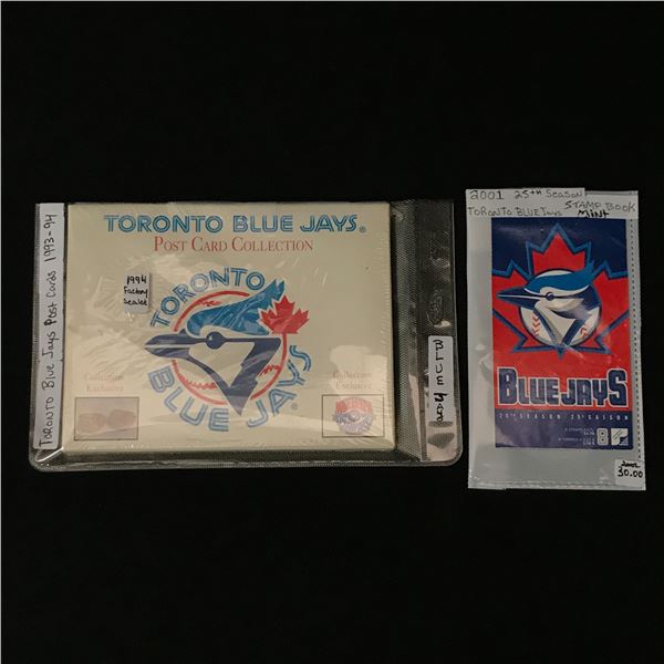 TORONTO BLUE JAYS SEALED POSTCARD COLLECTION AND SEALED STAMP COLLECTION