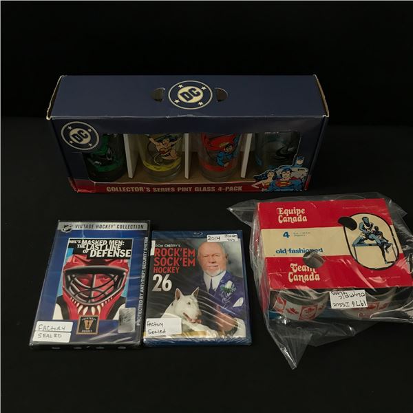MIXED LOT OF SPORTS AND SUPERHEROES MEMORABILIA