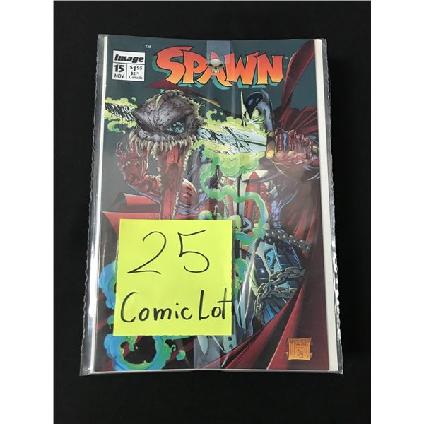LOT OF 25 COMICS BAGGED AND BOARDED (MAINLY SUPERHERO)