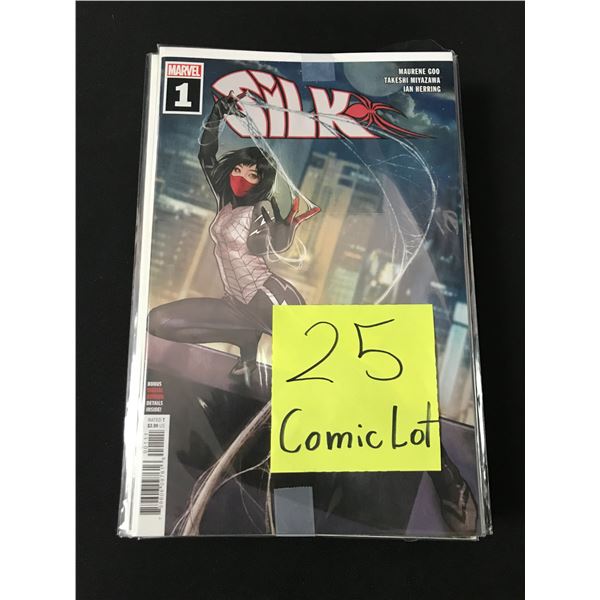 LOT OF 25 COMICS BAGGED AND BOARDED (MAINLY SUPERHERO)