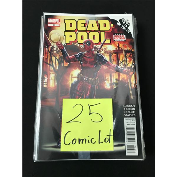 LOT OF 25 COMICS BAGGED AND BOARDED (MAINLY SUPERHERO)