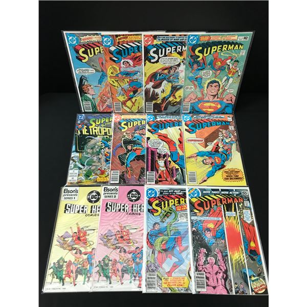 LOT OF 12 COMICS FEATURING SUPERMAN - DC COMICS