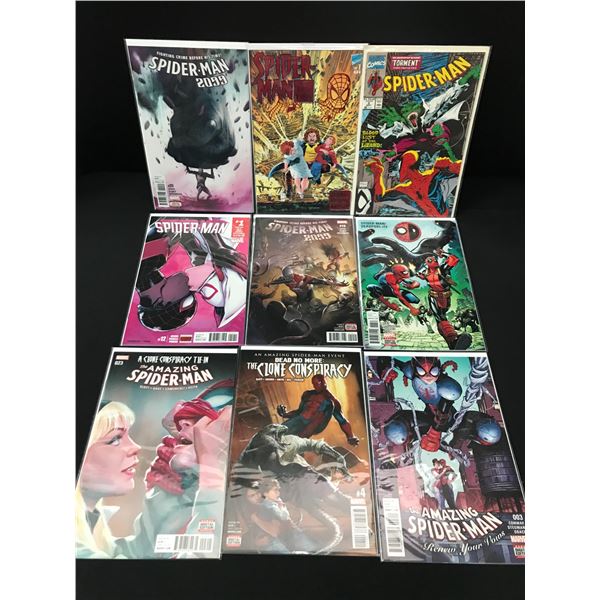 LOT OF 9 COMICS FEATURING SPIDERMAN - DC COMICS