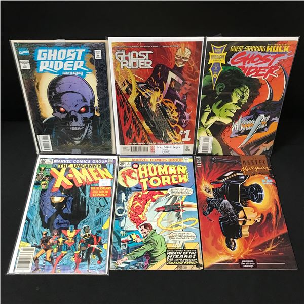 LOT OF 6 COMICS FEATURING GHOST RIDER - DC COMICS