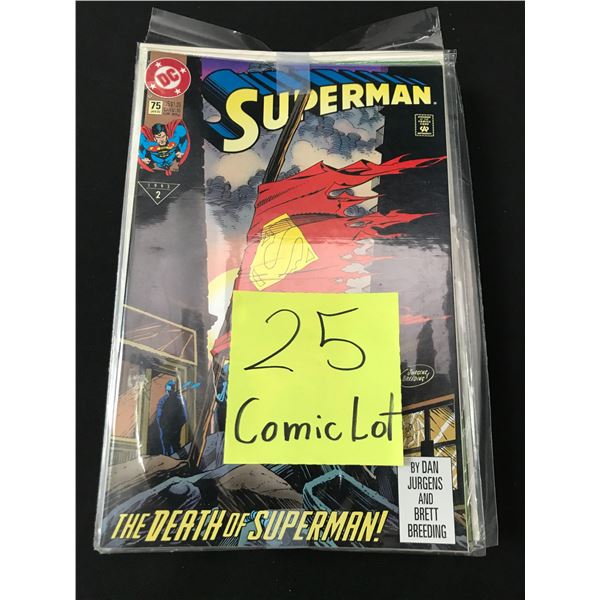 LOT OF 25 COMICS BAGGED AND BOARDED (MAINLY SUPERHERO)
