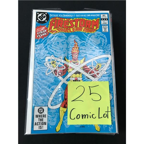 LOT OF 25 COMICS BAGGED AND BOARDED (MAINLY SUPERHERO)
