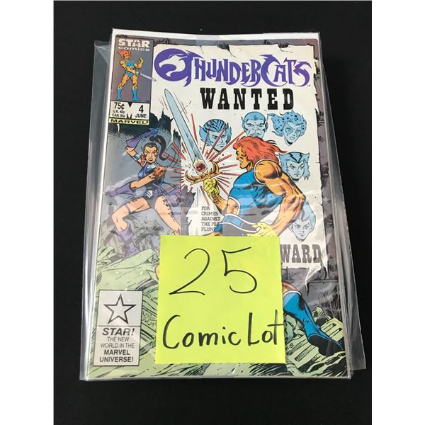 LOT OF 25 COMICS BAGGED AND BOARDED (MAINLY SUPERHERO)