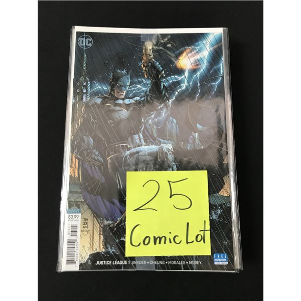 LOT OF 25 COMICS BAGGED AND BOARDED (MAINLY SUPERHERO)