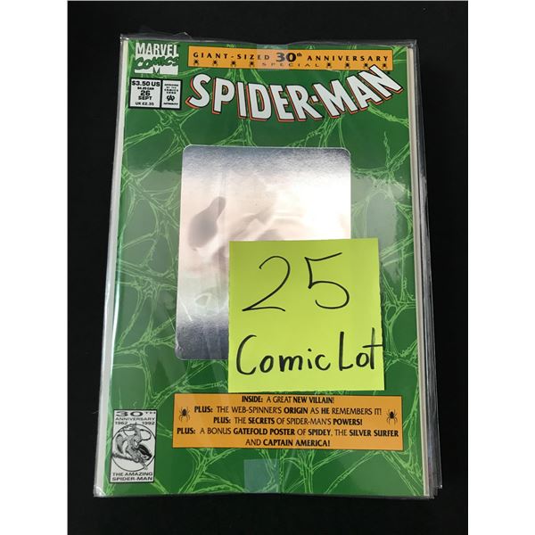 LOT OF 25 COMICS BAGGED AND BOARDED (MAINLY SUPERHERO)