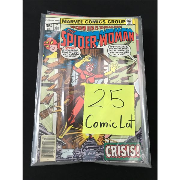 LOT OF 25 COMICS BAGGED AND BOARDED (MAINLY SUPERHERO)