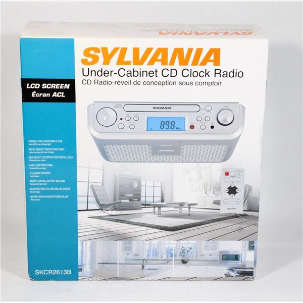 SYLVANIA UNDER-CABINET CD CLOCK RADIO