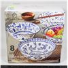 Image 1 : 8PC 4 PORCELAIN BOWL 4 CHOPSTICK SETS