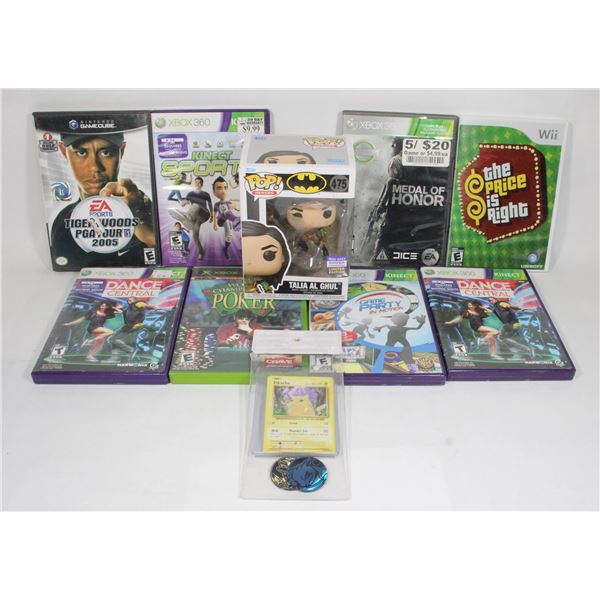 LOT OF MISC. COLLECTIBLES AND VIDEO GAMES