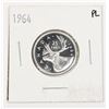 Image 1 : 1964 CANADA .25 CENT SILVER COIN-PROOF LIKE