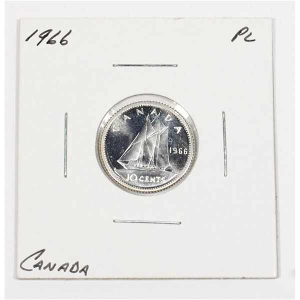 1966 CANADA .10 CENT SILVER COIN-PROOF LIKE
