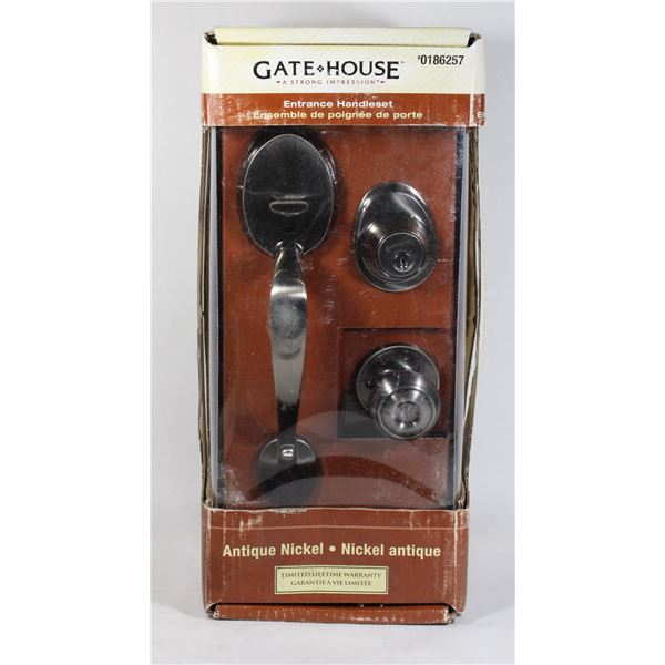GATE HOUSE ENTRANCE HANDLE SET, NEW IN BOX