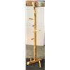 Image 1 : WOOD COAT & HAT HANGER (APPROX 67" TALL)