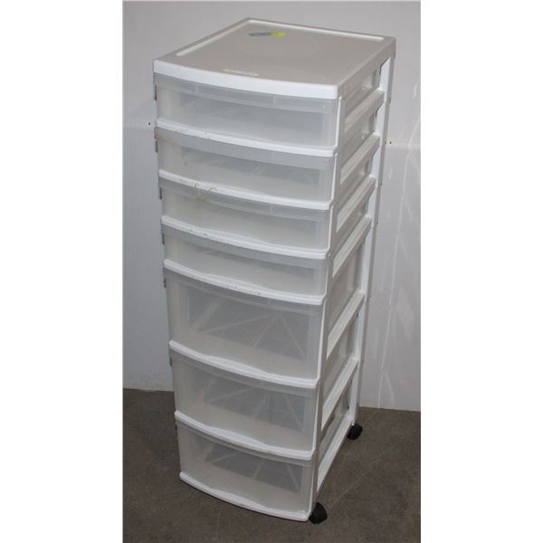 7 DRAWER PLASTIC STORAGE UNIT
