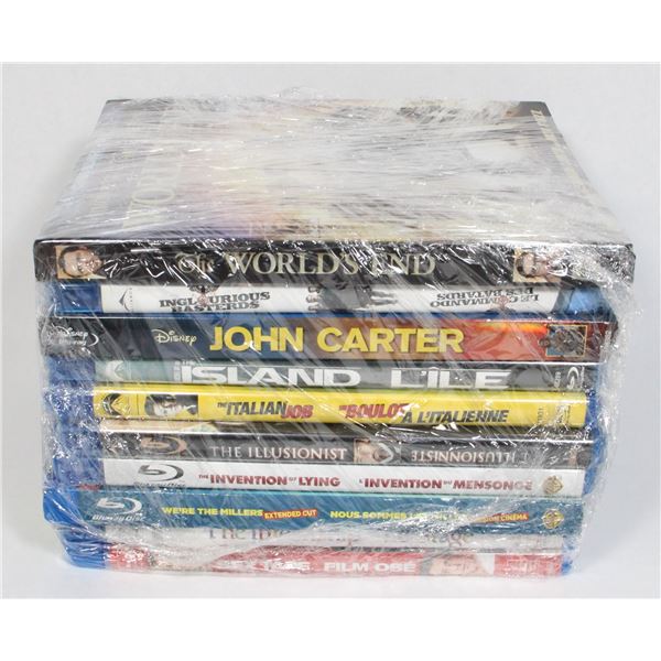 LOT OF 10 BLU RAYS INCLUDING SEX TAPE JOHN CARTER