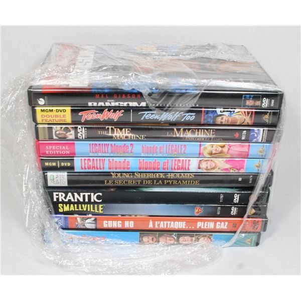 LOT OF 10 DVDS INCLUDING GUNG HO YOUNG SHERLOCK
