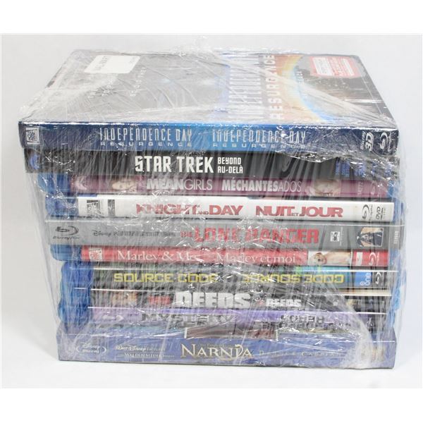LOT OF 10 BLU RAYS INCLUDING INDEPENDENCE DAY RESU