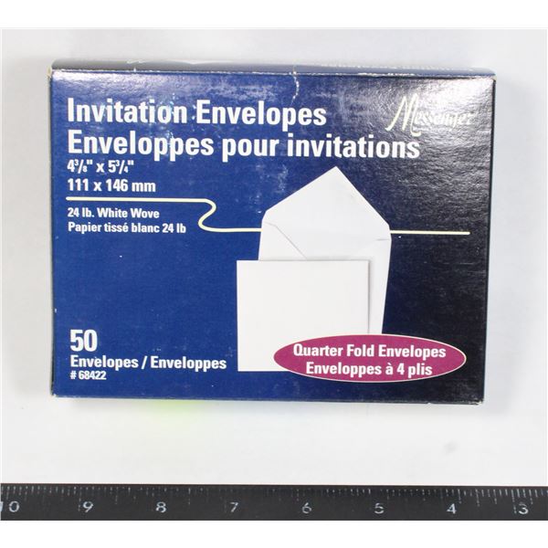 BOX OF 50 MESSENGER INVITATION ENVELOPES