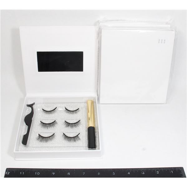 BUNDLE OF 3 MAGNETIC EYELINER AND EYELASH KITS