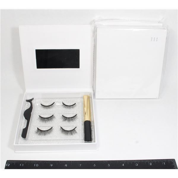 BUNDLE OF 3 MAGNETIC EYELINER AND EYELASH KITS
