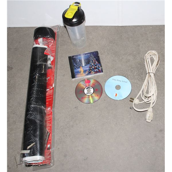 MISC ITEMS INCLUDING EXTENSION CORD, WRAP TECH