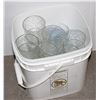 Image 1 : PLASTIC BUCKET WITH GLASS CUPS
