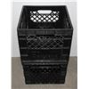 Image 1 : TWO DAIRYLAND MILK CRATES BLACK